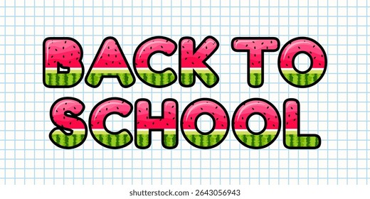 Back to School typography, Vector School Background, colorful banner template.