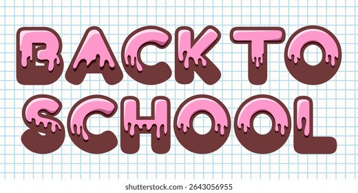 Back to School typography, Vector School Background, colorful banner template.