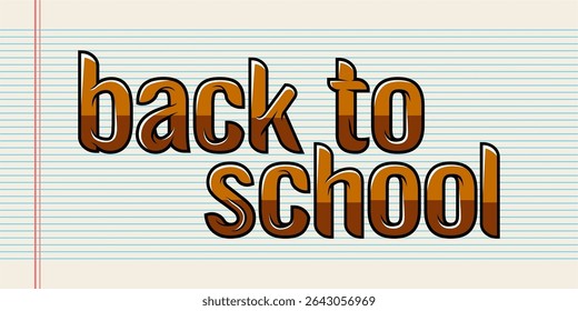 Back to School typography, Vector School Background, colorful banner template.