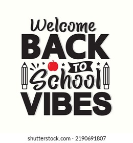 Back to school typography vector illustration colorful modern and school items elements decoration background.