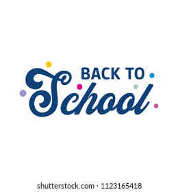 Back to school typography with white background and creative des