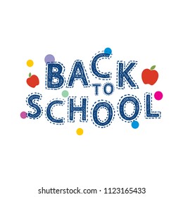 Back to school typography with white background and creative des