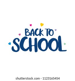 Back to school typography with white background and creative des