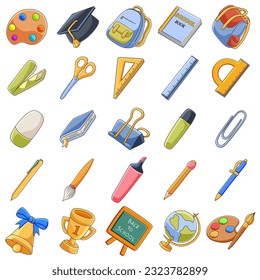 Back to school, various kinds of student items