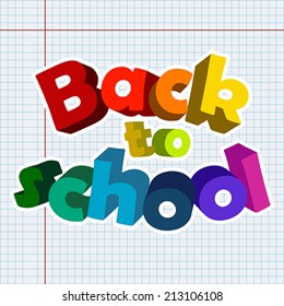 Back to school , vector 