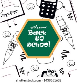 Back to school. Vector art.