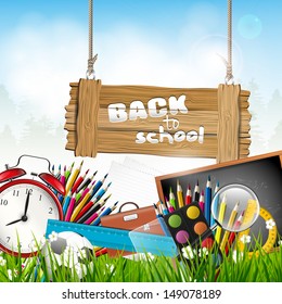 Back to school - vector background 