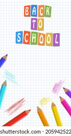 Back to School Vector Background.