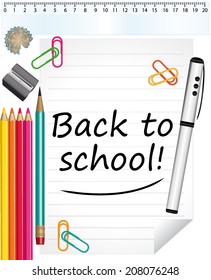 Back to school ! Vector Background.