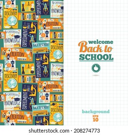 Back to school. Vector background.