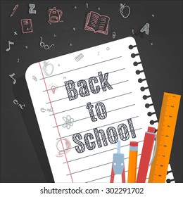 Back to school vector background