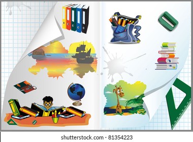 back to school vector background