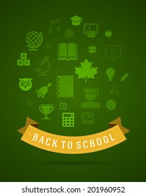 Back to school vector background. School and education design. 