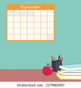 Back to school vector background illustration
