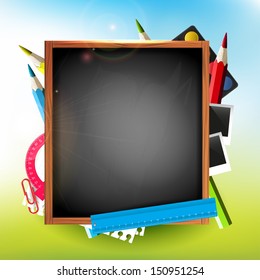 Back to school - vector background with place for text 