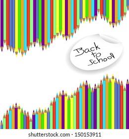 back to school vector background with school tools