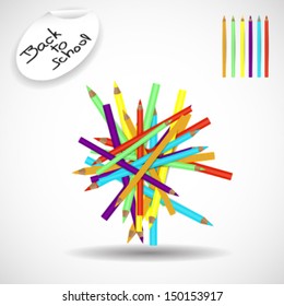 back to school vector background with school tools