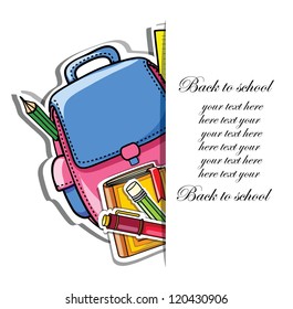 Back to school, vector background for your design