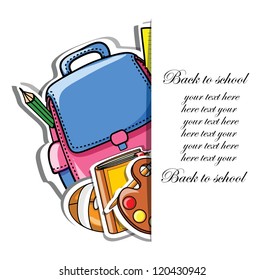 Back to school, vector background for your design