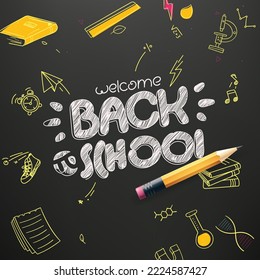 Back to school vector banner