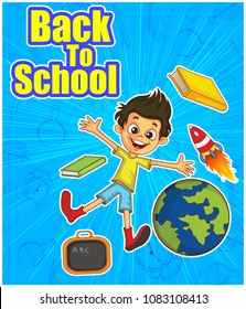 Back School vector for banner or background