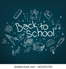 Back to school vector banner design. Vector copy space for design