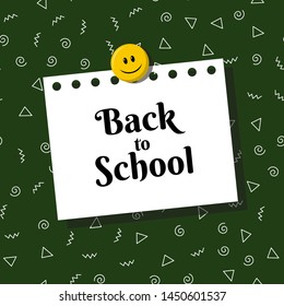 Back to school vector banner design for leaflets, cards, envelopes, covers, flyer sales