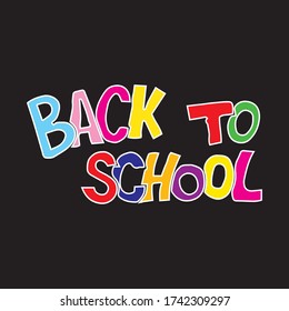 Back to school vector banner design with colorful. Vector illustration. 
