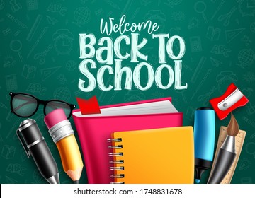 Back School Vector Banner Back School Stock Vector (Royalty Free ...