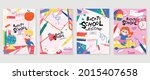 Back to school vector banners. Background design with children and education accessories element. Kids hand drawn flat design for poster , wallpaper, website and cover template. 