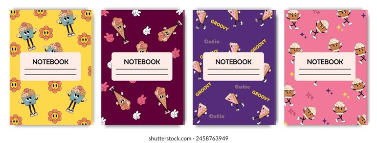 Back to school vector banners on the theme of learning. Background design with cartoon character element. Children's flat design hand drawn illustration for poster, wallpaper, and cover template