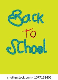 Back to school. vector brush illustration