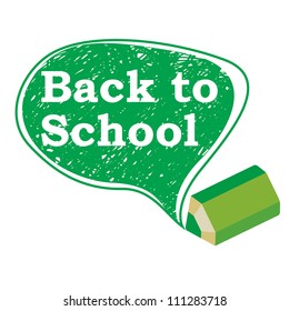 Back to school, vector bubble