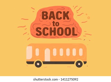 back to school vector . School bus vector illustration