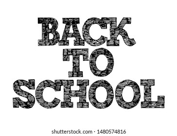 Back to school vector calligraphy illustration isolated on white background. Typography for banners, badges, postcard, t-shirt.
