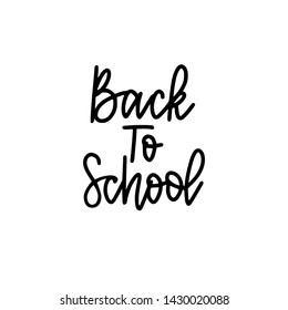 Back to school vector calligraphy lettering design quote