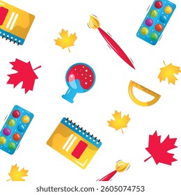 Back to school vector cartoon background