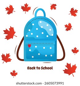 Back to school vector cartoon illustration on the white background