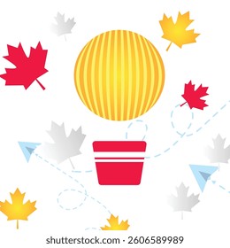 Back to school vector cartoon illustration on the white background