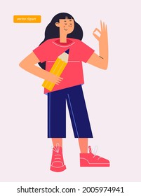 Back to school. Vector clipart on the topic of education, school.