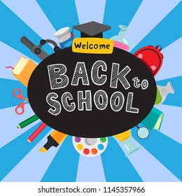 back to school vector collection design