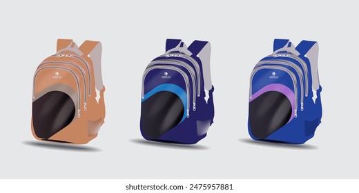 Back to school vector concept design. Welcome back to school in backpack