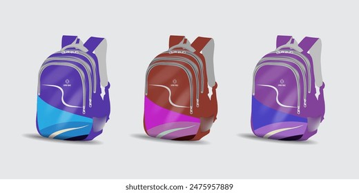Back to school vector concept design. Welcome back to school in backpack