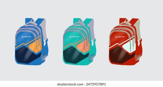 Back to school vector concept design. Welcome back to school in backpack