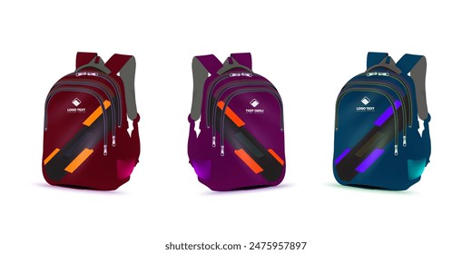 Back to school vector concept design. Welcome back to school in backpack