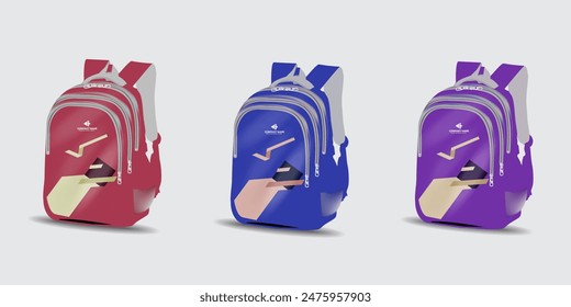 Back to school vector concept design. Welcome back to school in backpack