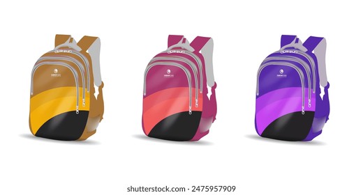 Back to school vector concept design. Welcome back to school in backpack