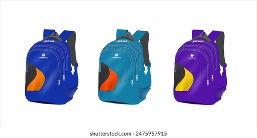 Back to school vector concept design. Welcome back to school in backpack