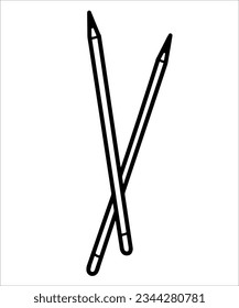 Back to school vector concept on a separate white background. Contour clipart. School accessories for different lessons and studies. Sports and school
