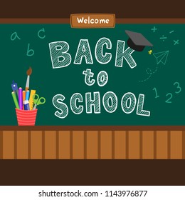 back to school vector design